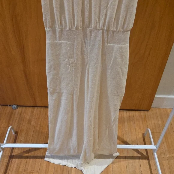 Cream Ruffle Jumpsuit - Picture 2 of 8